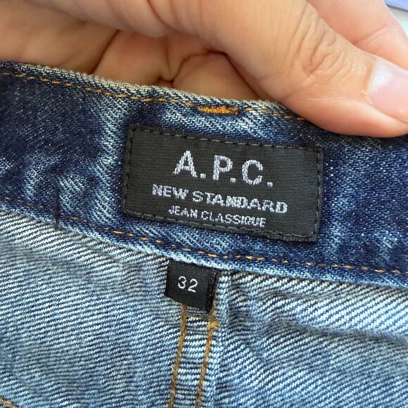 A.P.C. New Standard Slim Straight Unisex Denim Jeans Size 32 - Picture 4 of 6